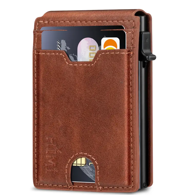 🥳2026 HOT SALE🥳💞50K+ SOLD! 🎁💼 50% OFF! AirTag Wallet for Men – Built‑in AirTag slot, RFID blocking & pop‑up card access. Premium leather + aluminum case, holds 12 cards – the perfect smart gift! 🔒✨