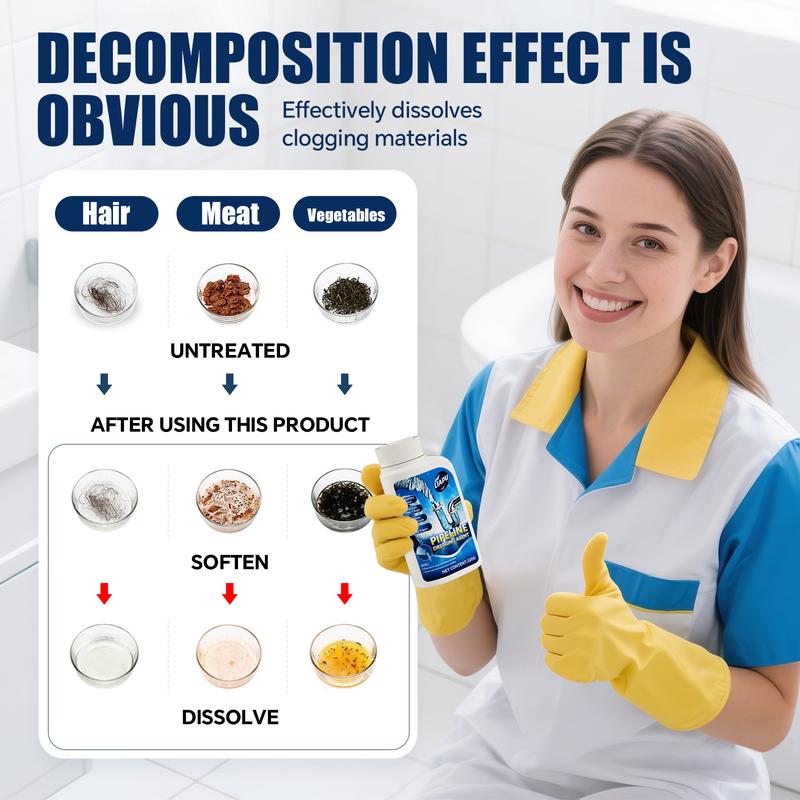 🥳2026 HOT SALE🥳💞50K+ SOLD!💧⚡ 50% OFF! Powerful Household Pipe Unblocker – Dissolves hair & grease fast. Restores flow in sinks, showers & toilets – no more standing water! 🛁✨