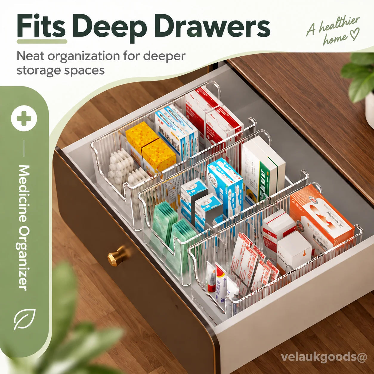 🥳2026 HOT SALE🥳💞50K+ SOLD! 💊🗄️ 50% OFF! Transparent Extendable Storage Organiser – adjustable 24.5–43cm, clear PET walls let you see every item at a glance. Perfect for medicines, supplements & toiletries – no more rummaging! 🏠✨