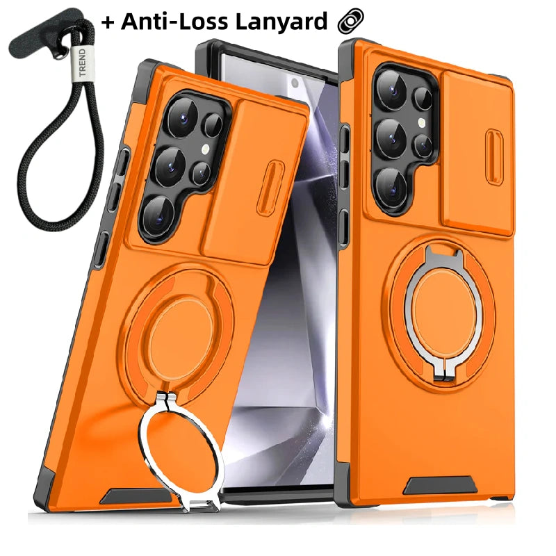🥳2026 HOT SALE🥳💞50K+ SOLD!🎬🔥 50% OFF! 3-in-1 Magnetic Case for Samsung – Snap & Go Stand + Raised Camera Guard + Full Protection. Your all-in-one daily shield. 🛡️🧲