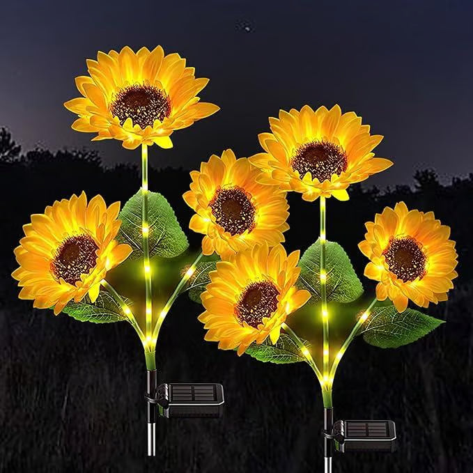 🥳2026 HOT SALE🥳💞50K+ SOLD!🌻✨ 50% OFF! Sunflower Solar Lights – Glowing petals, auto on/off. IP65 waterproof, no wiring. Up to 14hrs night glow. Perfect for garden path or patio. 🌙🌿