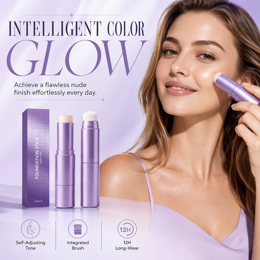 🥳2026 HOT SALE🥳💞50K+ SOLD! 💄✨ 50% OFF! 2-in-1 Color Changing Foundation Stick – built-in brush, full coverage, long-lasting & portable. Flawless skin anywhere! 🛡️✅