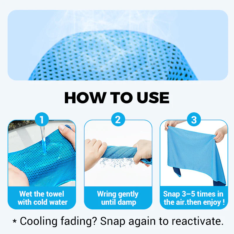 🥳2026 HOT SALE🥳💞50K+ SOLD!❄️⛲Buy One, Get One Free! Cooling Towel – Just snap & go. Soft, breathable & reusable. Stay cool anywhere – gym, walk, or beach. 🏖️✨