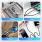 🎅Christmas Pre-sale ✨ Transparent Luminous 3-in-1 Fast Charging Cable - USB-C/Micro-USB with LED Power Indicator & Nylon Braiding 📱💫
