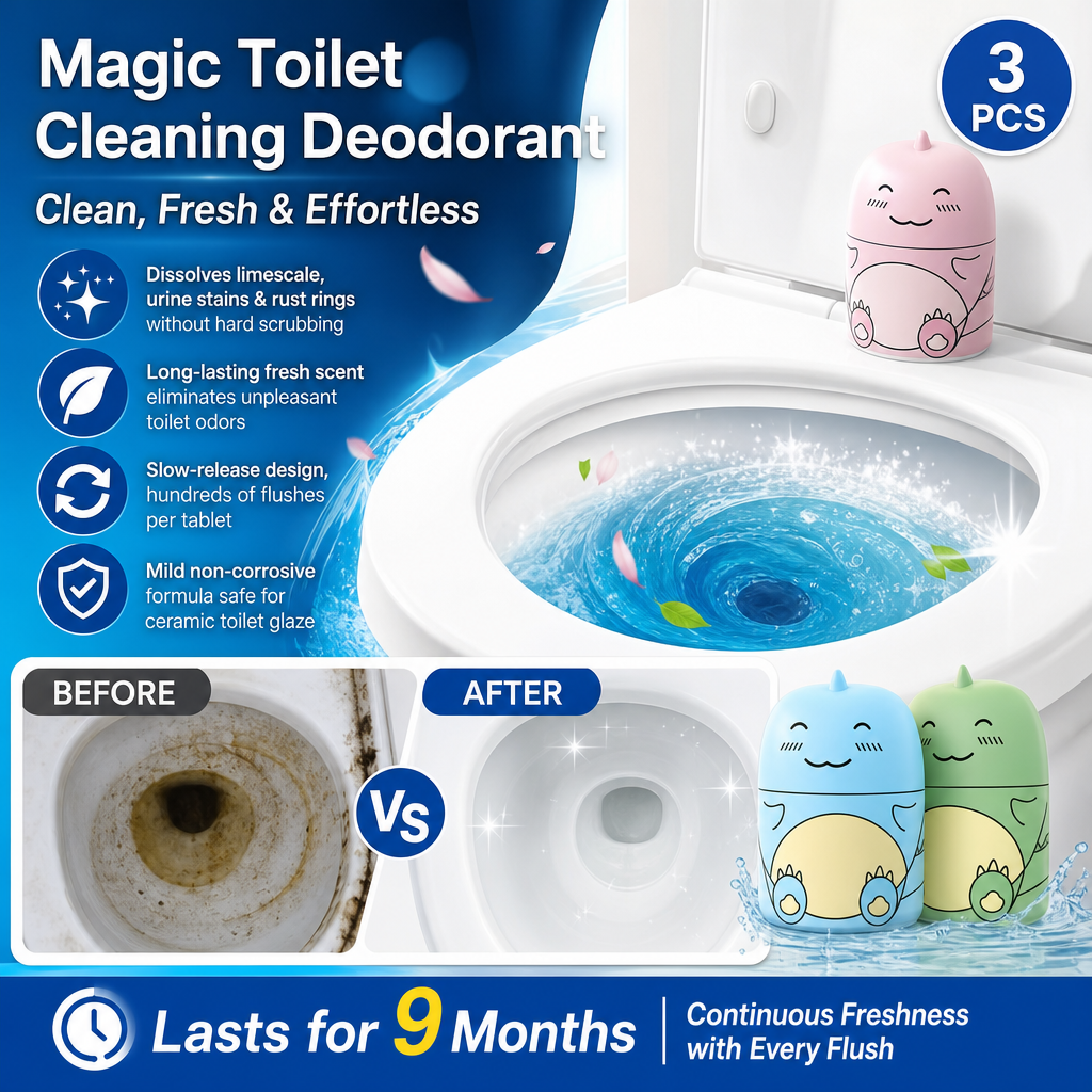 🥳2026 HOT SALE🥳💞50K+ SOLD! 🚽✨ Magic Toilet Cleaner – just drop in the tank, cleans & deodorises for 60 days. No scrubbing, no bending! Fresh toilet every flush – effortless! 💪✅