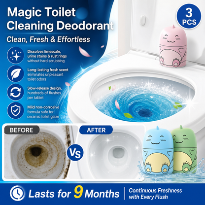 🥳2026 HOT SALE🥳💞50K+ SOLD! 🚽✨ Magic Toilet Cleaner – just drop in the tank, cleans & deodorises for 60 days. No scrubbing, no bending! Fresh toilet every flush – effortless! 💪✅