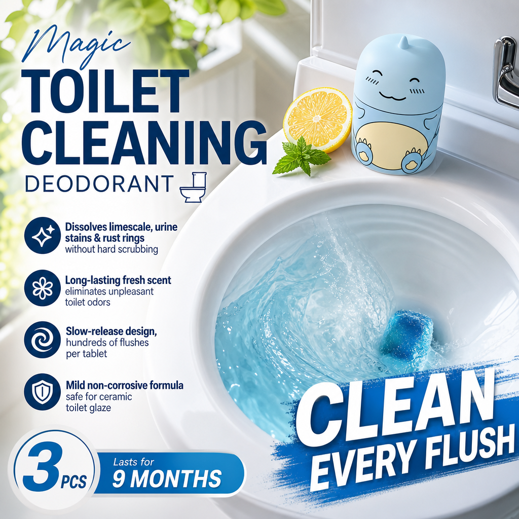 🥳2026 HOT SALE🥳💞50K+ SOLD! 🚽✨ Magic Toilet Cleaner – just drop in the tank, cleans & deodorises for 60 days. No scrubbing, no bending! Fresh toilet every flush – effortless! 💪✅