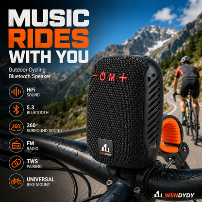 🥳2026 HOT SALE🥳💞50K+ SOLD!🚴‍♂️🎵 50% OFF! Waterproof Bike Bluetooth Speaker – IPX5, TWS stereo, hands‑free calls. Secure mount, 70m range. Ride with beats! 🔊✨