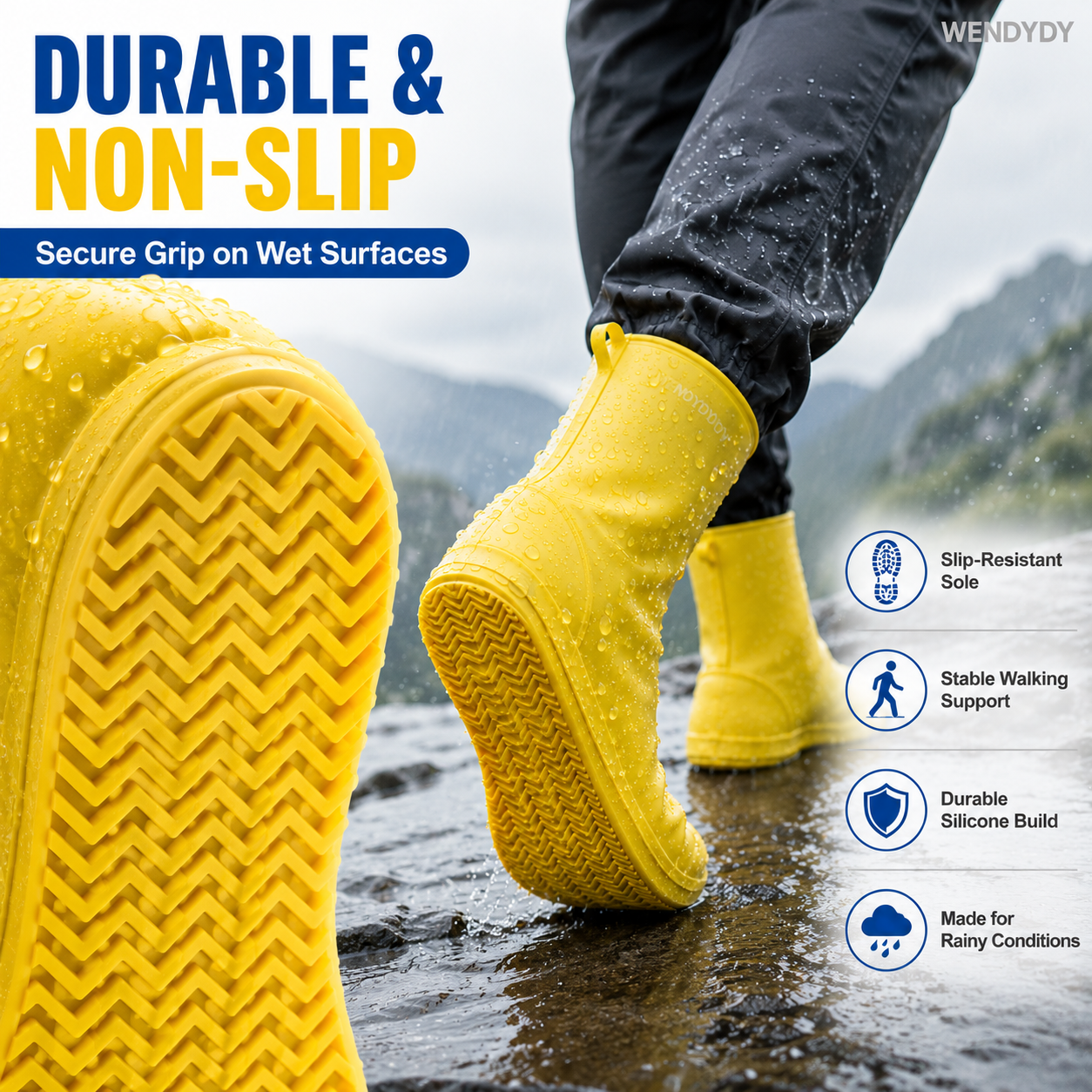 🥳2026 HOT SALE🥳💞50K+ SOLD!☔🛡️ 50% OFF! Waterproof Silicone Shoe Cover – Keeps shoes dry & clean, non‑slip sole. Thick & durable, easy to put on. A rainy day essential! 👟✨