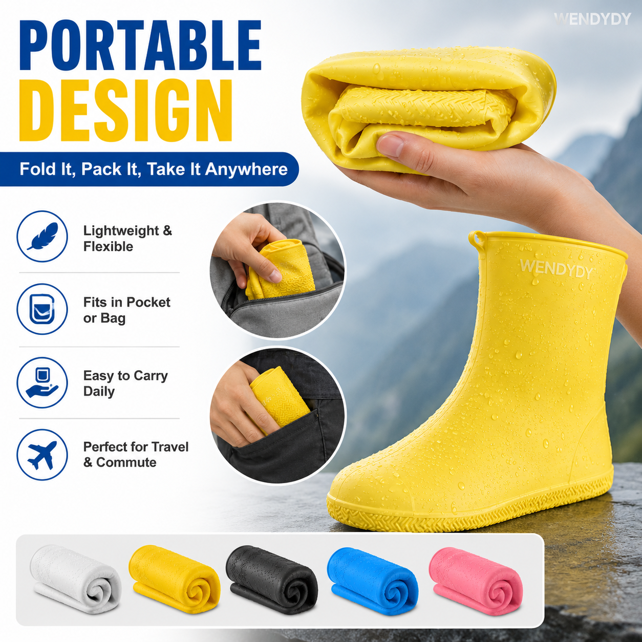 🥳2026 HOT SALE🥳💞50K+ SOLD!☔🛡️ 50% OFF! Waterproof Silicone Shoe Cover – Keeps shoes dry & clean, non‑slip sole. Thick & durable, easy to put on. A rainy day essential! 👟✨