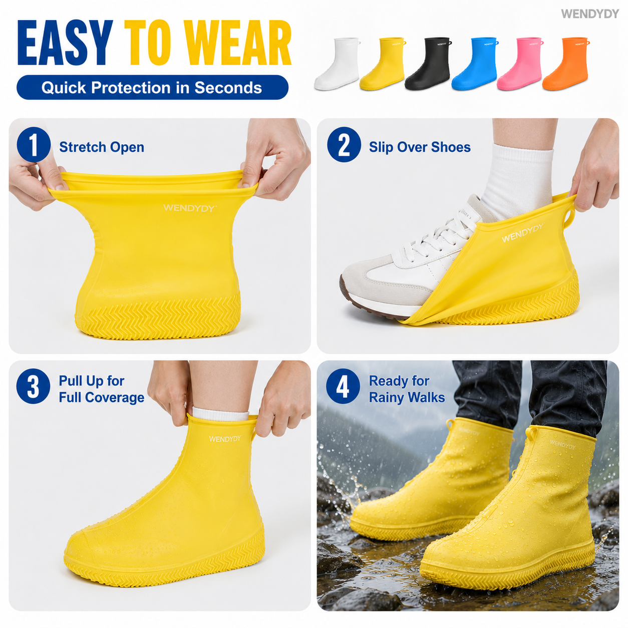 🥳2026 HOT SALE🥳💞50K+ SOLD!☔🛡️ 50% OFF! Waterproof Silicone Shoe Cover – Keeps shoes dry & clean, non‑slip sole. Thick & durable, easy to put on. A rainy day essential! 👟✨