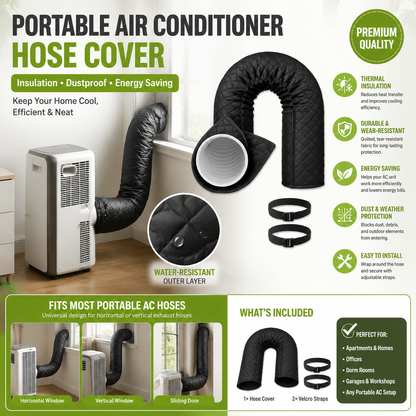 🥳2026 HOT SALE🥳💞50K+ SOLD!❄️🛡️ 50% OFF! AC Pipe Insulation Cover – Zipper closure, reusable. Protects pipes & adds a clean look. Easy to install. A simple home upgrade! 🏠✨