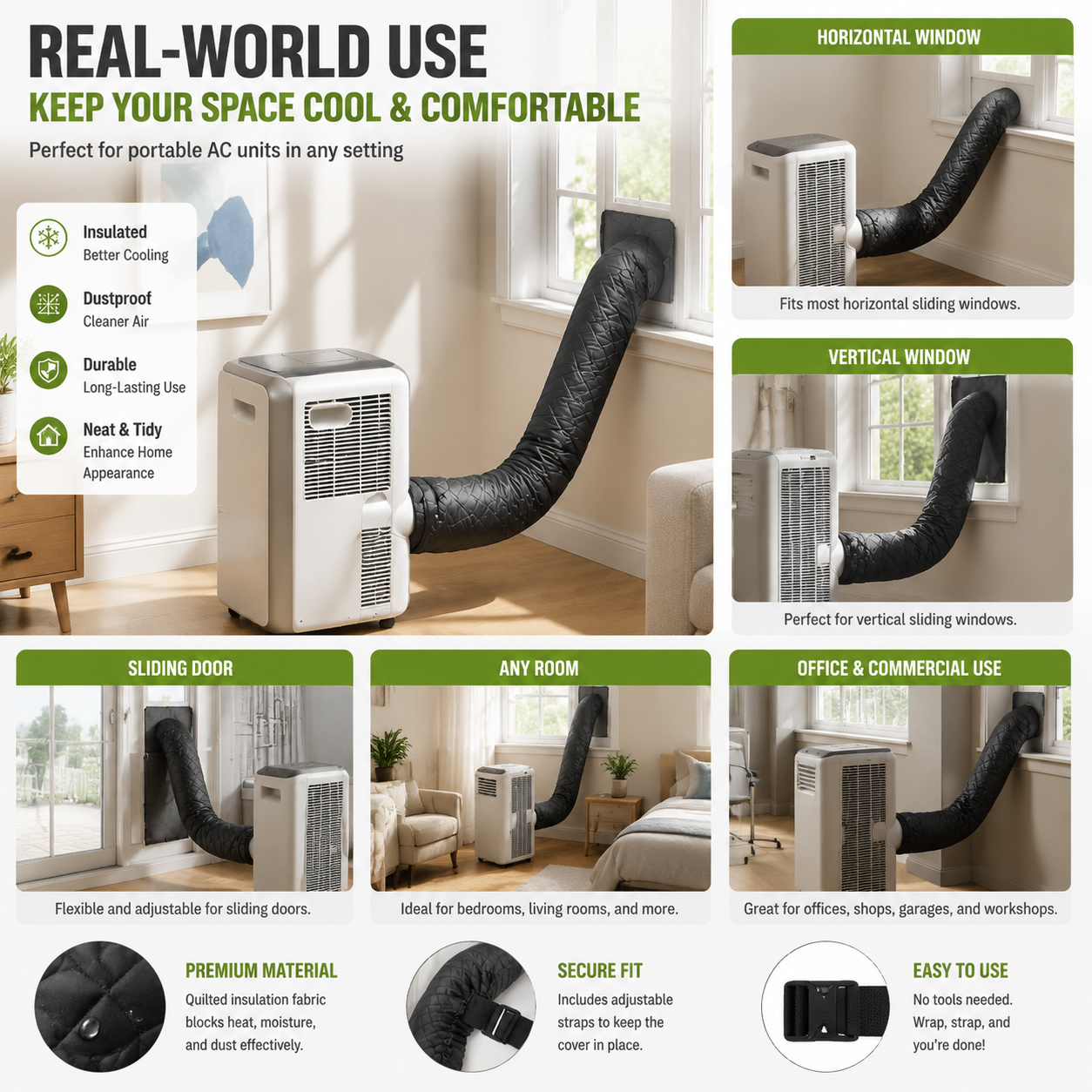 🥳2026 HOT SALE🥳💞50K+ SOLD!❄️🛡️ 50% OFF! AC Pipe Insulation Cover – Zipper closure, reusable. Protects pipes & adds a clean look. Easy to install. A simple home upgrade! 🏠✨