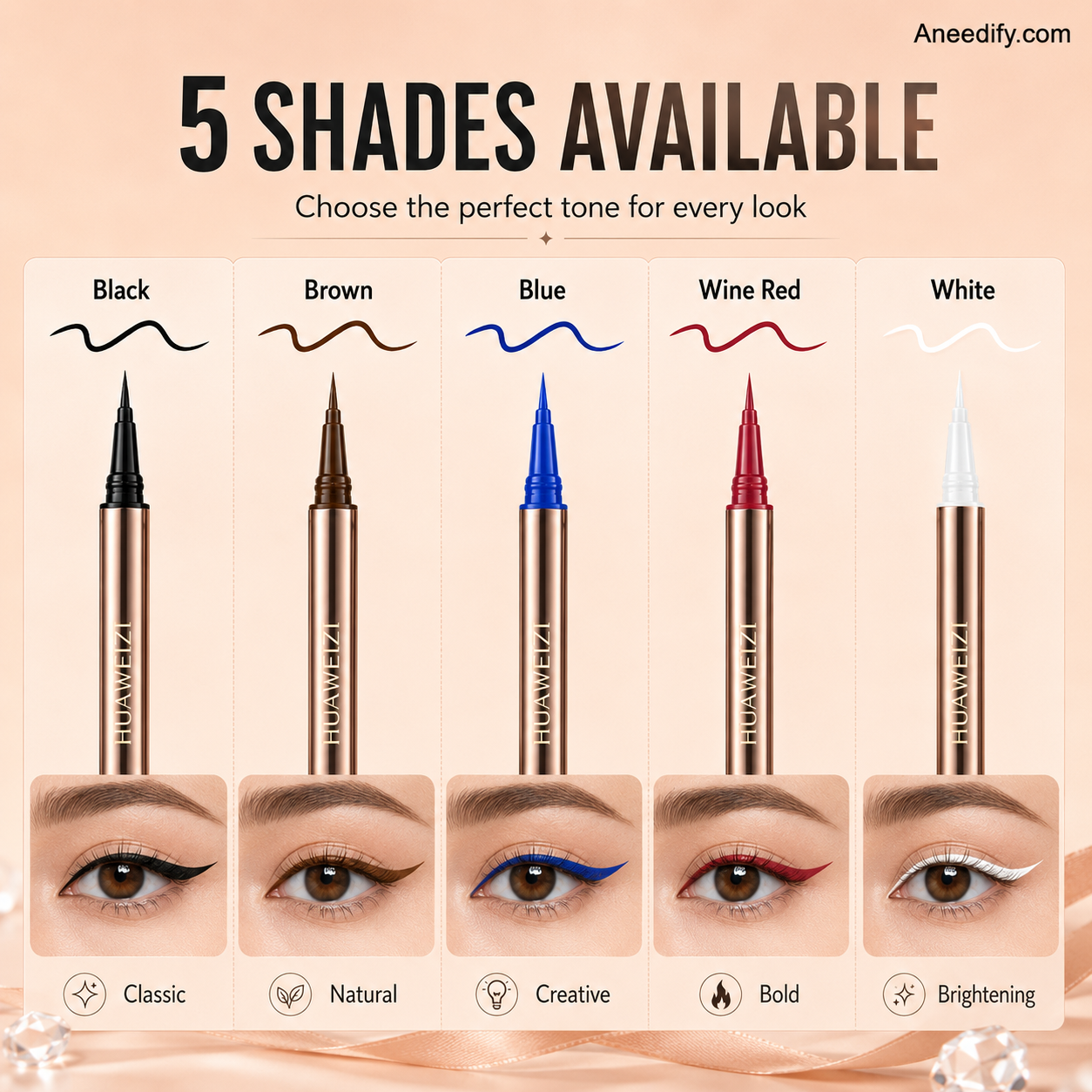 🥳2026 HOT SALE🥳💞50K+ SOLD!👁️✨ 50% OFF! Waterproof Long‑lasting Eyeliner Pencil – 0.09mm fine tip, smooth & precise. Smudge‑proof, sweat‑proof. A red carpet favourite! 💄💋