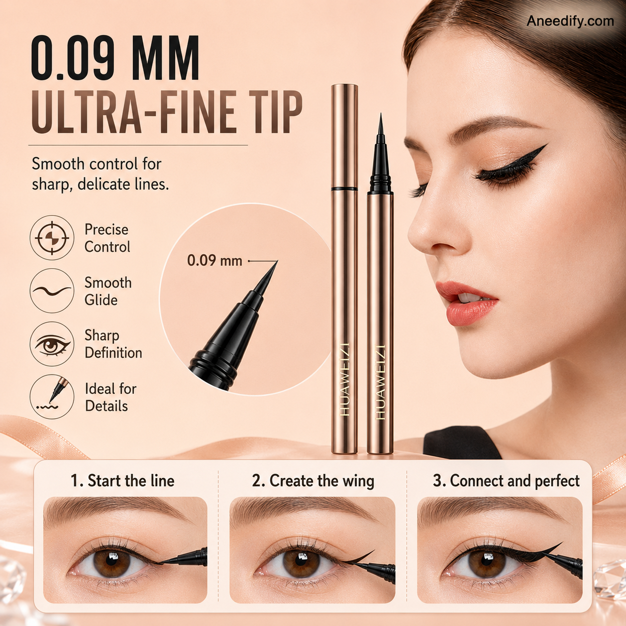 🥳2026 HOT SALE🥳💞50K+ SOLD!👁️✨ 50% OFF! Waterproof Long‑lasting Eyeliner Pencil – 0.09mm fine tip, smooth & precise. Smudge‑proof, sweat‑proof. A red carpet favourite! 💄💋