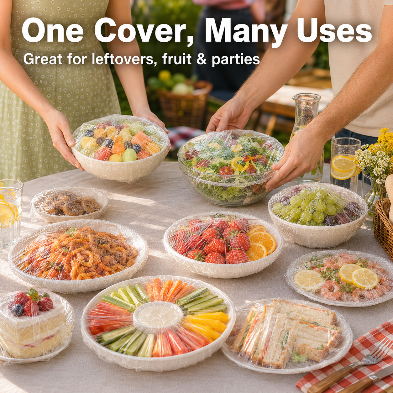 🥳2026 HOT SALE🥳💞50K+ SOLD!🎯🌈 LAST DAY – JUST £0.099! Elastic Food Covers – Transparent design lets you see leftovers at a glance. Perfect for BBQs, meal prep & everyday storage! 💪💚