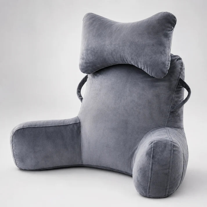 🥳2026 HOT SALE🥳💞50K+ SOLD! 🛋️📖 50% OFF! Multi‑Functional Waist Support Reading Pillow – High‑back support, cushioned headrest & padded side armrests. Velvet‑feel cover, removable washable – perfect for bed, sofa & floor! From £6.99! 🛏️💤