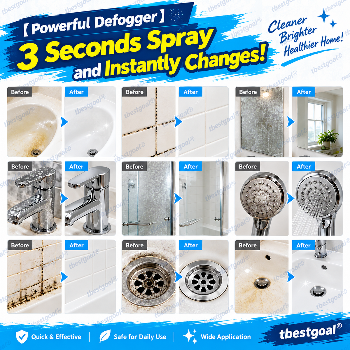 🥳2026 HOT SALE🥳💞50K+ SOLD! 🚿✨ 50% OFF! No-Scrub Bathroom Cleaning Spray – ultra-powerful stain removal in 3 seconds! Multifunctional, effortless clean for tiles, glass & more. 🧼💪