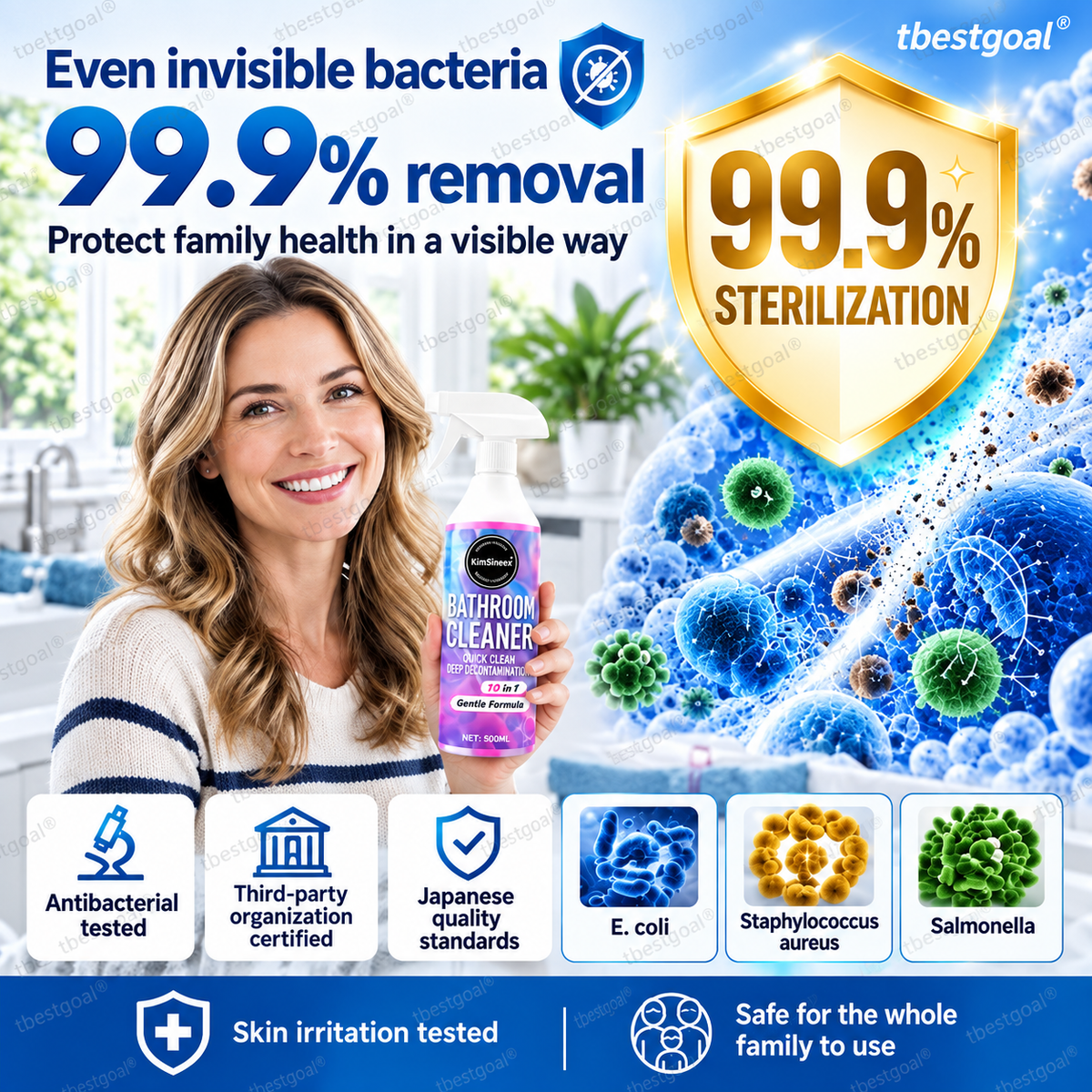 🥳2026 HOT SALE🥳💞50K+ SOLD! 🚿✨ 50% OFF! No-Scrub Bathroom Cleaning Spray – ultra-powerful stain removal in 3 seconds! Multifunctional, effortless clean for tiles, glass & more. 🧼💪