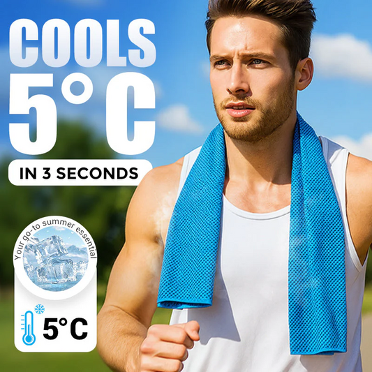 🥳2026 HOT SALE🥳💞50K+ SOLD!❄️⛲Buy One, Get One Free! Cooling Towel – Just snap & go. Soft, breathable & reusable. Stay cool anywhere – gym, walk, or beach. 🏖️✨