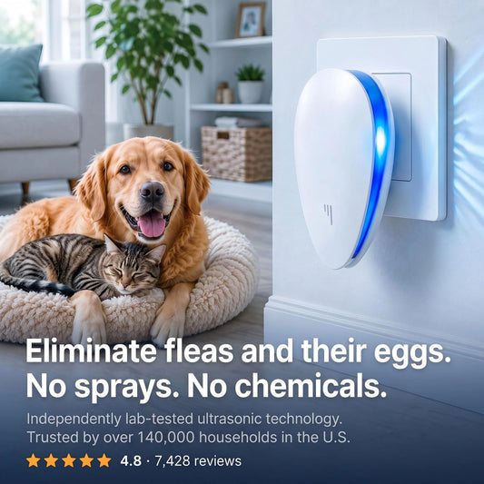 🥳2026 HOT SALE🥳💞50K+ SOLD! 🦟🔊 50% OFF! Ultrasonic Pest Repeller – drives away mice, ants & spiders with silent waves. No chemicals, no traps – safe for kids & pets! Just plug in & protect your home! 🏠✅
