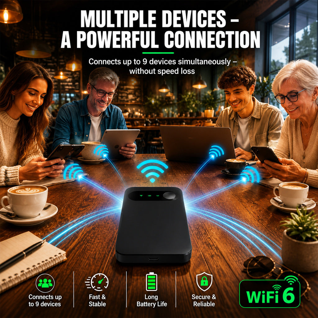 📶 Stay Connected Anywhere – Pocket‑sized WiFi for Travel, Work & Daily Life.
