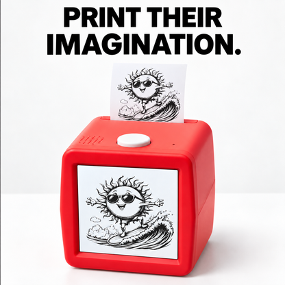 🥳2026 HOT SALE🥳💞50K+ SOLD! 🎨🖨️ LIMITED-TIME 50% OFF! AI Sticker Maker for Kids – draw, snap & print real stickers via app. No ink, no toner, colour & stick! ✨💚