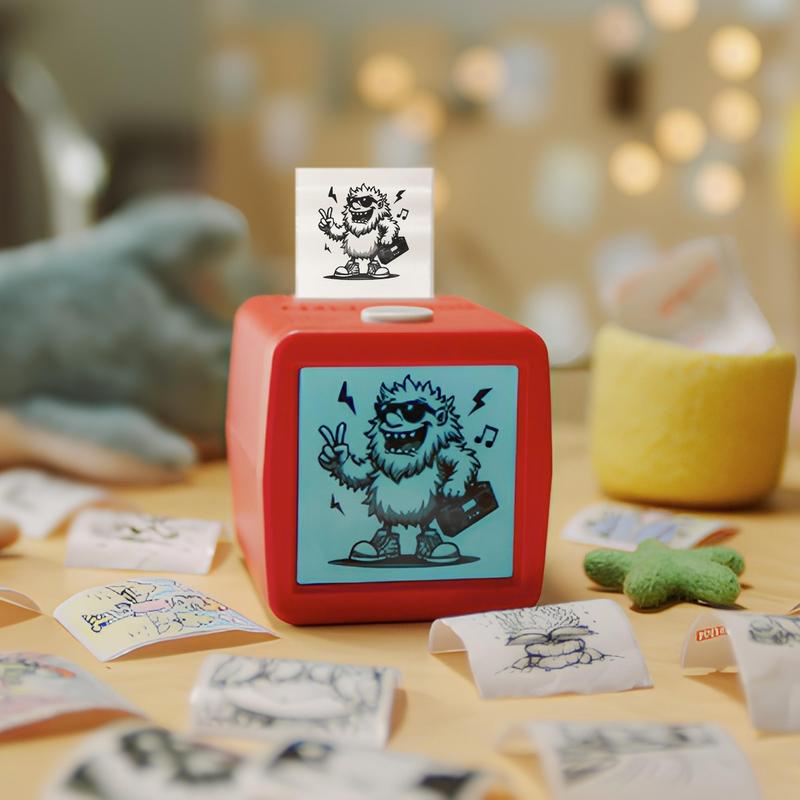 🥳2026 HOT SALE🥳💞50K+ SOLD! 🎨🖨️ LIMITED-TIME 50% OFF! AI Sticker Maker for Kids – draw, snap & print real stickers via app. No ink, no toner, colour & stick! ✨💚