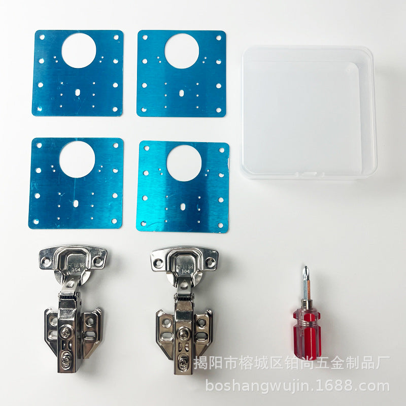 🥳2026 HOT SALE🥳💞50K+ SOLD! 🔧🚪 Hinge Repair Plate – fixes loose, broken cabinet hinges fast. Stainless steel plate reinforces stress points – no more sagging doors! Easy DIY install, includes screws. 💪✅