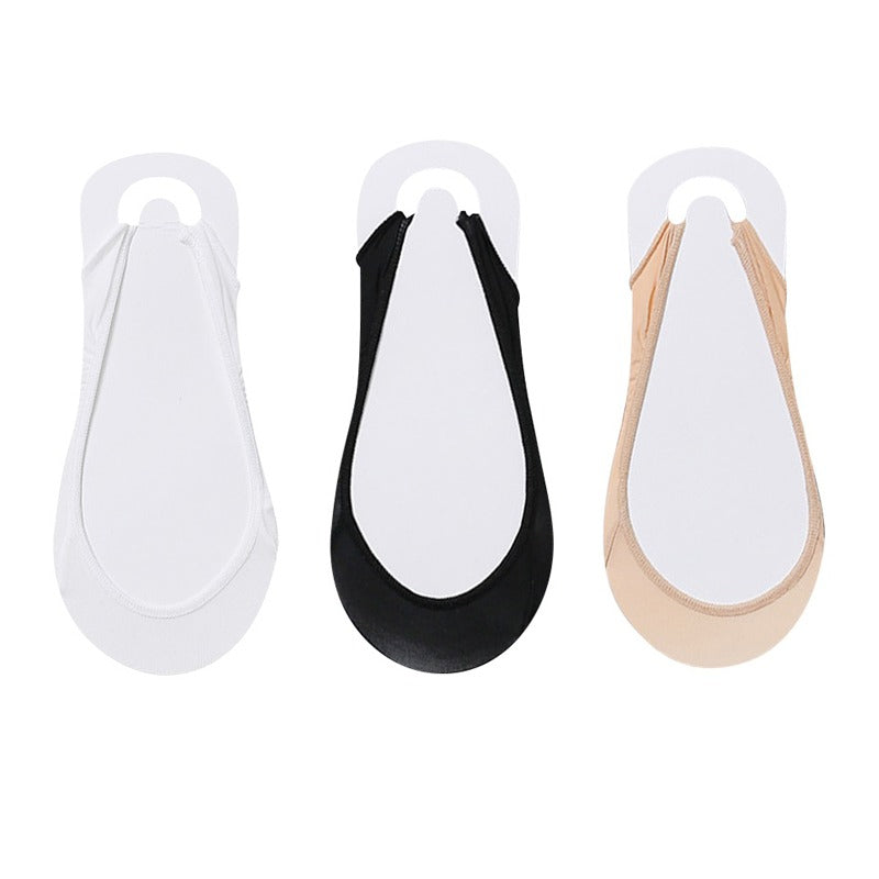 🥳2026 HOT SALE🥳💞50K+ SOLD!💥👠💨 Buy 1 Pair Get 3 Pairs FREE! Silicone Anti-Slip Invisible Socks – Cushioned sole, ice silk cooling. Stays in place, reduces foot pain. Perfect for flats or heels. 🦶✨