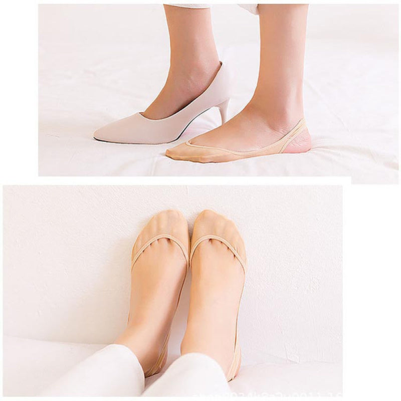 🥳2026 HOT SALE🥳💞50K+ SOLD!💥👠💨 Buy 1 Pair Get 3 Pairs FREE! Silicone Anti-Slip Invisible Socks – Cushioned sole, ice silk cooling. Stays in place, reduces foot pain. Perfect for flats or heels. 🦶✨