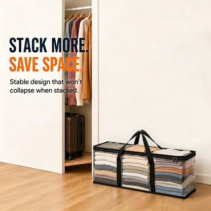 🥳2026 HOT SALE🥳💞50K+ SOLD!📦👕 50% OFF! Heavy‑Duty Clear Storage Bag – Thick PVC, reinforced handles. See inside at a glance. Perfect for clothes & moving. 🧺✨