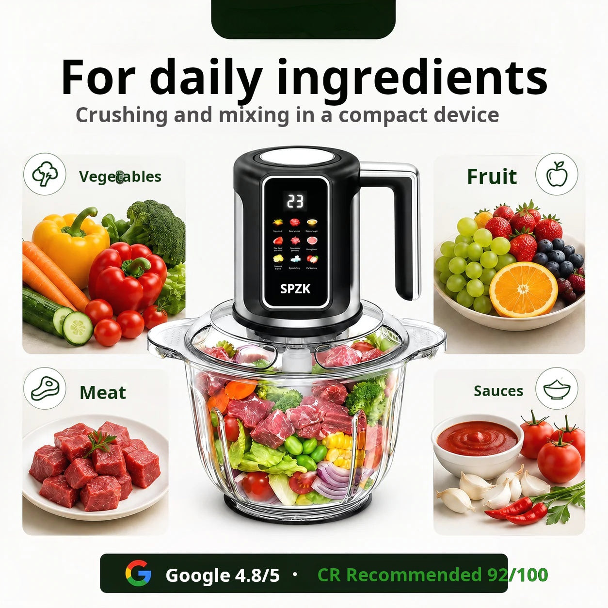🥳2026 HOT SALE🥳💞50K+ SOLD!🥩⚡ 50% OFF! USB Cordless Kitchen Mincer – Meat, garlic & sauces in seconds. One‑button, easy‑clean & portable. No more hand chopping! 🧄✨