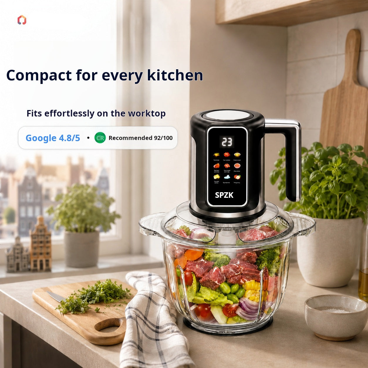🥳2026 HOT SALE🥳💞50K+ SOLD!🥩⚡ 50% OFF! USB Cordless Kitchen Mincer – Meat, garlic & sauces in seconds. One‑button, easy‑clean & portable. No more hand chopping! 🧄✨