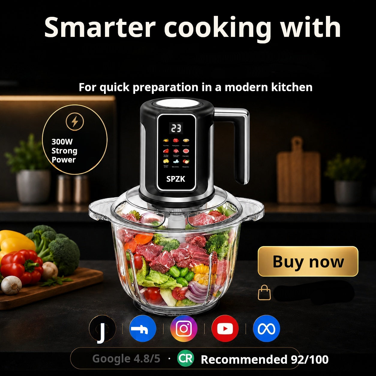 🥳2026 HOT SALE🥳💞50K+ SOLD!🥩⚡ 50% OFF! USB Cordless Kitchen Mincer – Meat, garlic & sauces in seconds. One‑button, easy‑clean & portable. No more hand chopping! 🧄✨