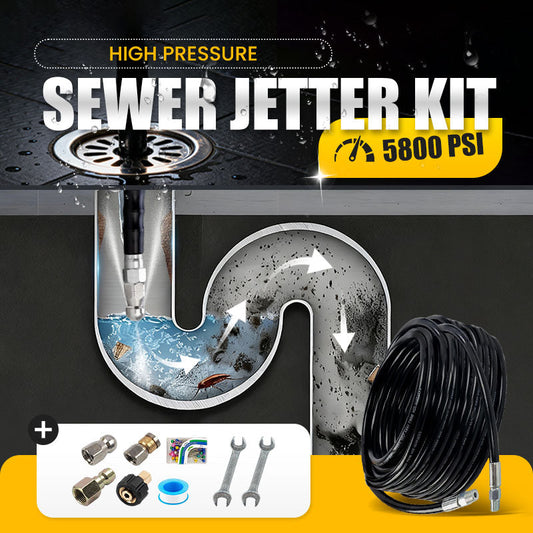 🥳2026 HOT SALE🥳💞50K+ SOLD!💥🛡️🌊 50% OFF! Sewer Cleaning Kit – 5800 PSI, reinforced hose resists kinks. Rotating nozzle blasts debris. Built to last. DIY drain care made easy. ✅🚿