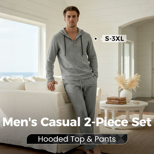 🥳2026 HOT SALE🥳💞50K+ SOLD!💥💎🧥 Modern Relaxed Style, All-Day Comfort. Men‘s Hooded 2-Piece – 75%OFF Price! ✨🛋️