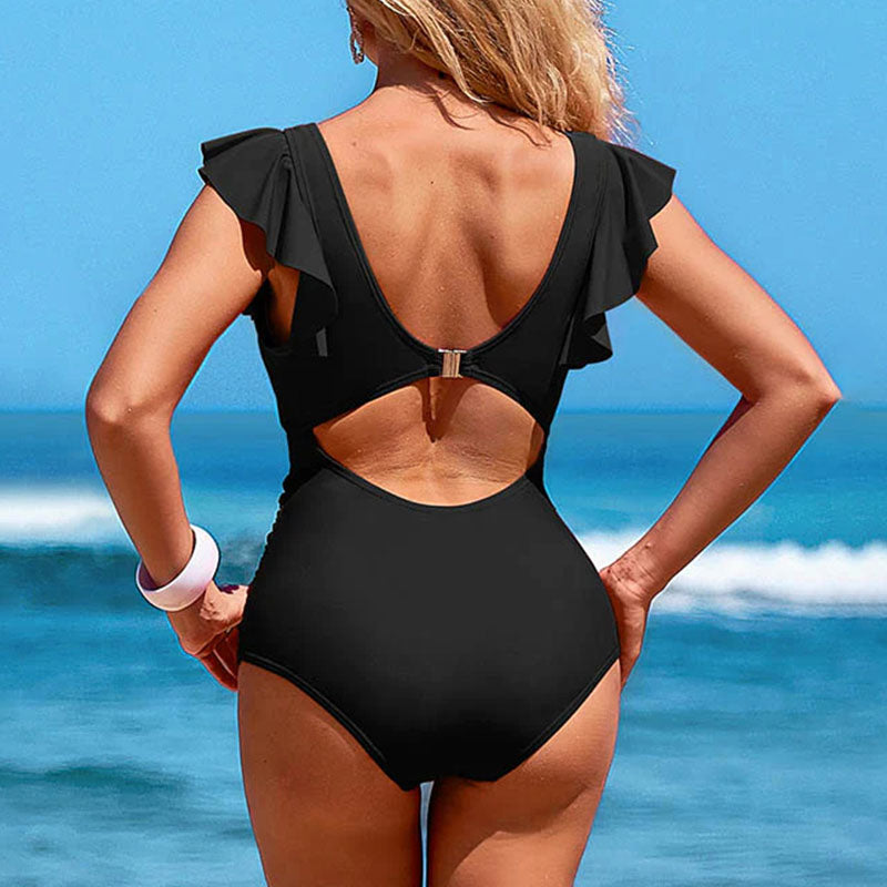 🥳2026 HOT SALE🥳💞50K+ SOLD!💥👗🌸 50% OFF! Ruffled One-Piece Swimsuit – Feel confident & beautiful at the beach! Gentle ruffles soften & flatter. Supportive fit, easy to move in. Your new holiday favourite. 🌊🌸