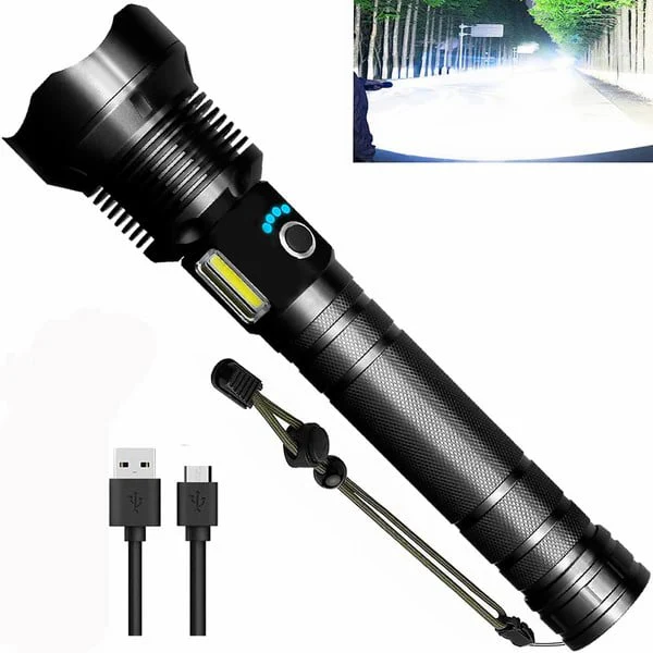 💥Christmas Sale 50% OFF🔦20000 Lumen Tactical Flashlight-Extreme Beam & Power Bank Function⚡