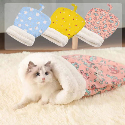 🥳2026 HOT SALE🥳💞50K+ SOLD! 🐾🛏️ 50% OFF! Cozy Pet Nest for Cats & Dogs – ultra-soft plush, 360° warmth, machine washable. A snug winter haven for small pets! 🛡️💚
