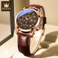 🥳2026 HOT SALE🥳💞50K+ SOLD!⌚💼 50% OFF! OLEVS Chronograph Watch – Triple‑eye, six‑hand. Genuine leather, casual elegance. Precise & reliable. 🕰️✨