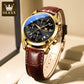 🥳2026 HOT SALE🥳💞50K+ SOLD!⌚💼 50% OFF! OLEVS Chronograph Watch – Triple‑eye, six‑hand. Genuine leather, casual elegance. Precise & reliable. 🕰️✨