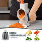 🥳2026 HOT SALE🥳💞50K+ SOLD! 🥕🛡️ BIG DISCOUNT! 3-in-1 Rotary Cheese Grater – safe feeding port prevents cuts, no more bloody fingers! Grates cheese, slices veg & spiralizes in seconds. Perfect for easy, safe home cooking! 🧀✅