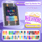 ✨ Çift Uçlu Glitter Marker Kalem - Sanat/Günlük/Scrapbooking için Canlı Renkler, Toksik Olmayan ve Hızlı Kuruyan 🎨📝