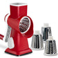 🥳2026 HOT SALE🥳💞50K+ SOLD! 🥕🛡️ BIG DISCOUNT! 3-in-1 Rotary Cheese Grater – safe feeding port prevents cuts, no more bloody fingers! Grates cheese, slices veg & spiralizes in seconds. Perfect for easy, safe home cooking! 🧀✅