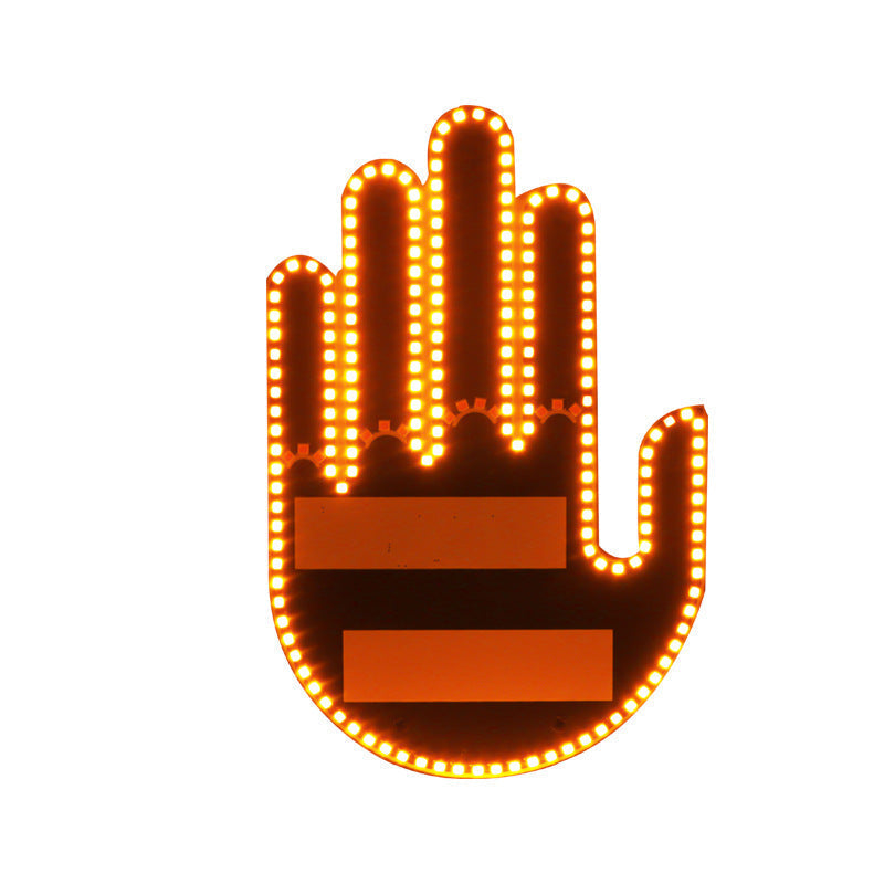 🥳2026 HOT SALE🥳💞50K+ SOLD! 🚗💡 50% OFF! Middle Finger Gesture Light with Remote – 176 LEDs, 3 gesture modes, bright day & night. Easy 3M install. Show thanks or frustration safely! 🛡️😎