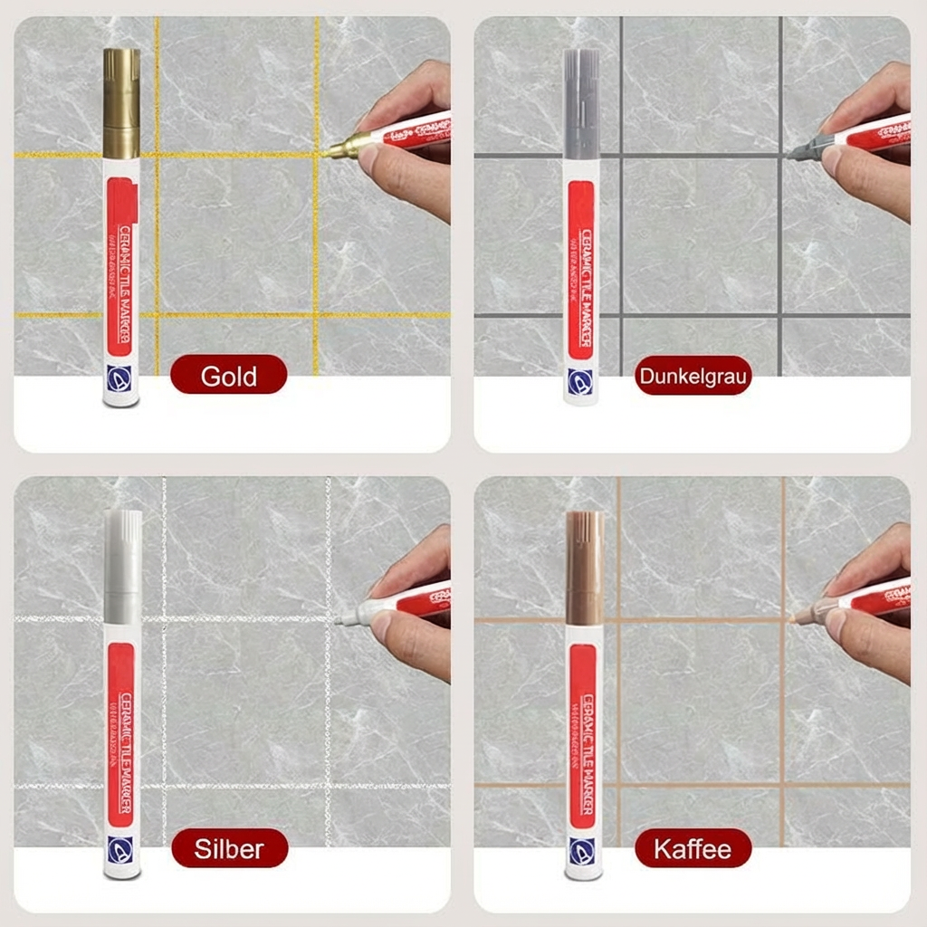 🥳2026 HOT SALE🥳💞50K+ SOLD! 🧱✨ BUY 1 GET 1 FREE! Special Price £9.99! Anti-Mould Grout Pen – covers black stains & mould instantly, waterproof seal. Restores kitchen & bathroom tiles like new! 🖌️✅