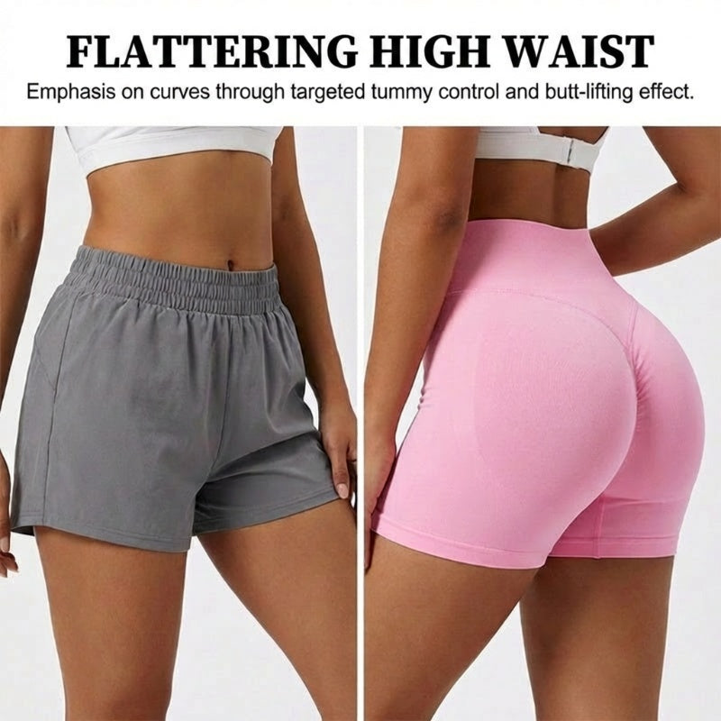 🥳2026 HOT SALE🥳💞50K+ SOLD!🥳💕 50% OFF! Halter Top & High-Waisted Shorts Set – Gentle tummy control, breathable seamless fabric. Butt‑shaping design, no roll‑down. Perfect for yoga or summer walks. 👙✨