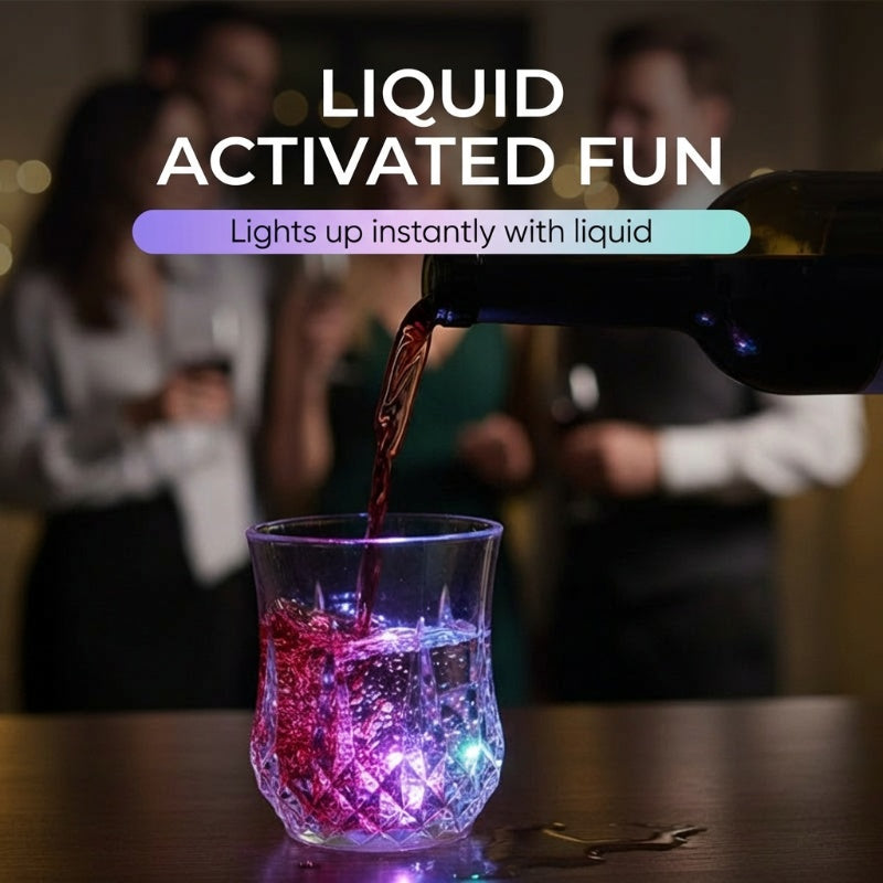 🥳2026 HOT SALE🥳💞50K+ SOLD!💐🎉 50% OFF! Liquid‑Activated Light‑Up Cup – Pour any drink, watch it glow. Multicolor LEDs, food‑grade acrylic. No button needed. A instant party starter! 🍍✨