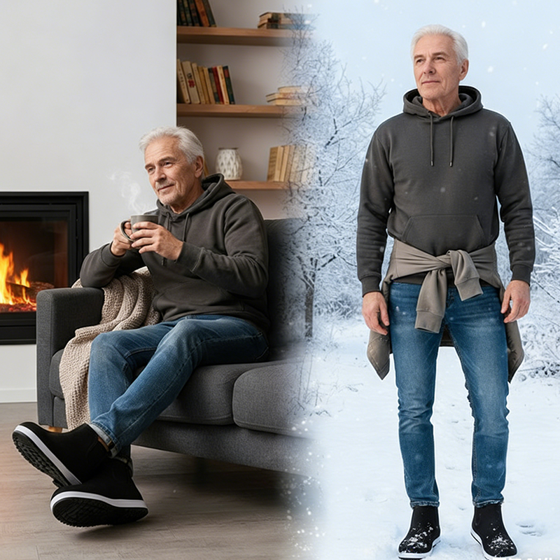 🥳2026 HOT SALE🥳💞50K+ SOLD!❤️🌡️ Self-Warming Comfort That Lasts. Senior Shoes with HeatTech – Say Goodbye to Cold Feet. 🧦👴👵